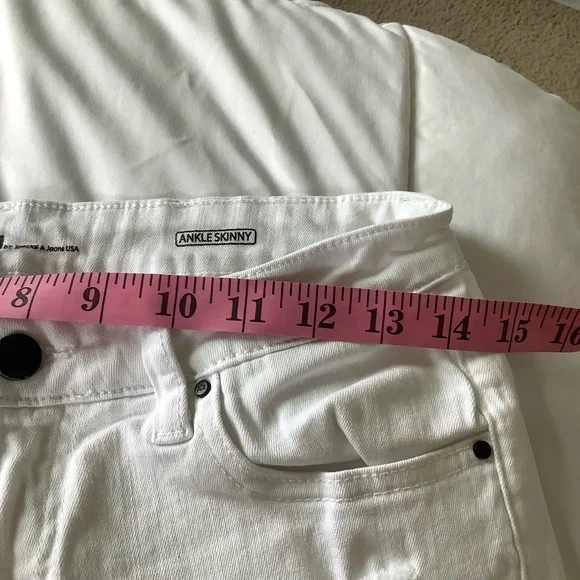 A’2nd by Special A Jeans White Mid Rise Skinny Ankle Jeans Size 7 - Picture 6 of 10